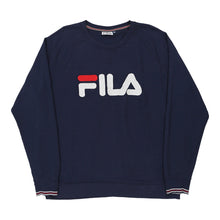  Vintage navy Fila Sweatshirt - mens x-large