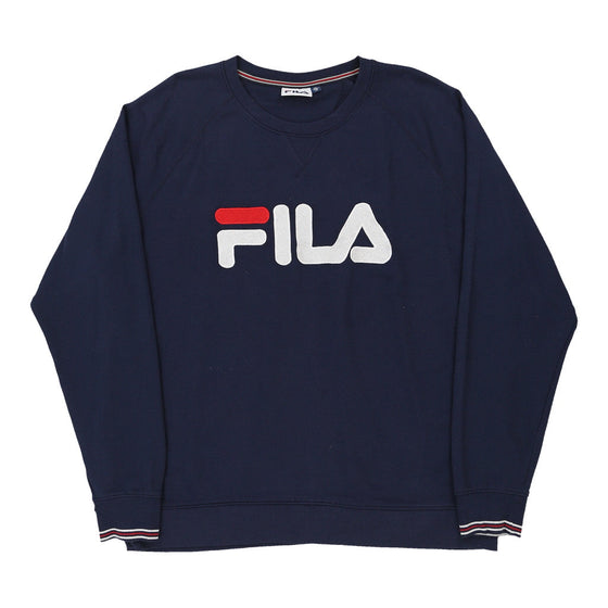 Vintage navy Fila Sweatshirt - mens x-large