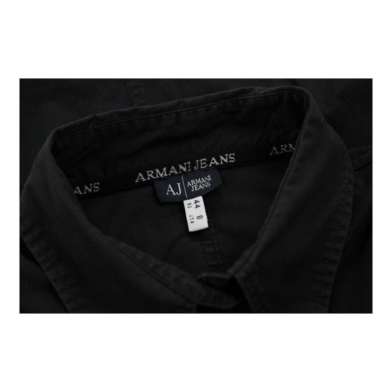 Armani Jeans Shirt - Large Black Cotton