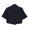 Iceberg Cropped Blazer - Large Navy Silk Blend