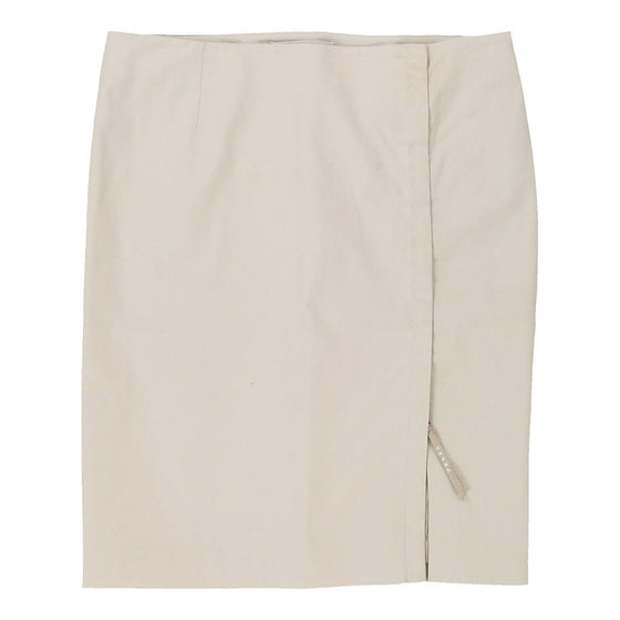 Prada Midi Skirt - 33W UK 14 Beige Cotton Blend