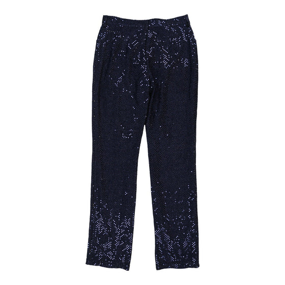 Armani Jeans Trousers - 30W UK 12 Navy Polyamide