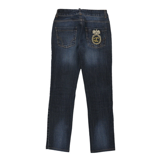 Just Cavalli Embroidered Jeans - 27W UK 8 Blue Cotton