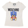 Age 8-10 Moschino Graphic T-Shirt - Small White Cotton