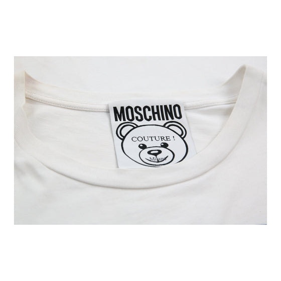 Age 8-10 Moschino Graphic T-Shirt - Small White Cotton