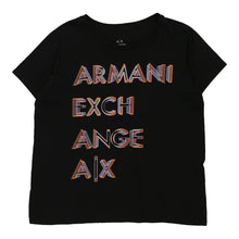  Armani Exchange Spellout T-Shirt - Large Black Cotton