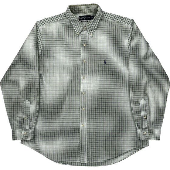 Ralph Lauren Custom Fit Check Shirt - XL - Green Cotton