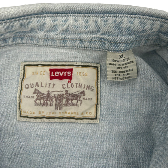 Levis Denim Shirt - XL - Blue Cotton