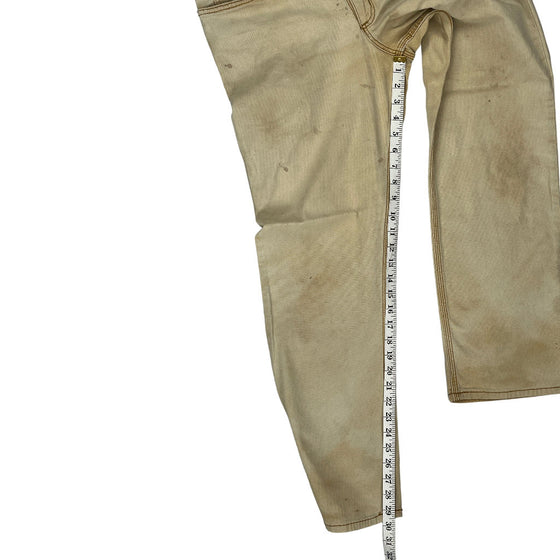 Carhartt Relaxed Fit Trousers - 32W 30L - Beige Cotton Blend