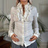 Vintage white Motivi Blouse - womens medium