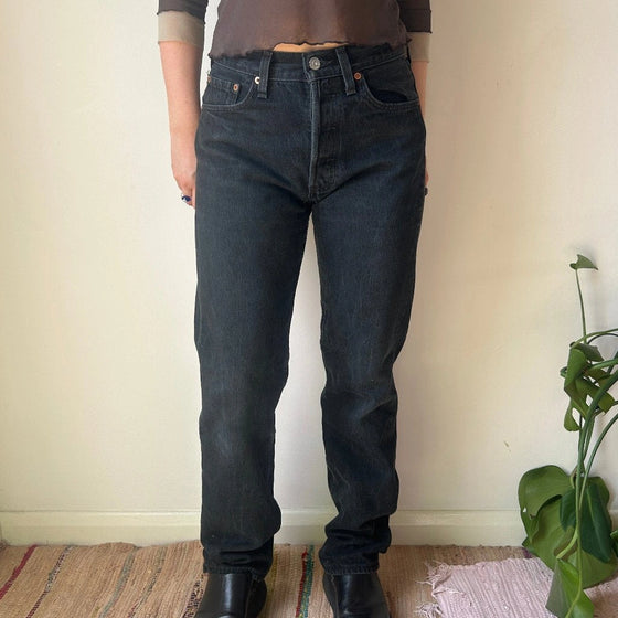 Vintage black 501 Levis Jeans - womens 28" waist