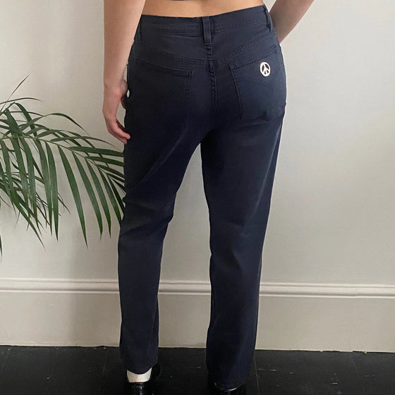 Vintage navy Moschino Jeans Trousers - womens 29" waist