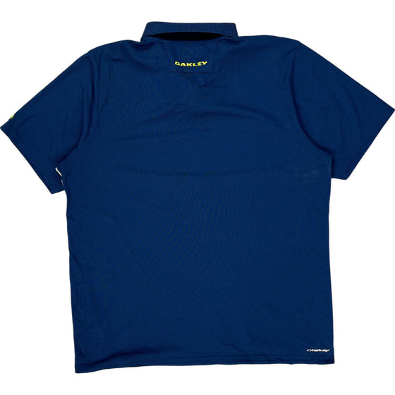 Oakley Colour Block Polo Shirt - Large - Blue Polyester