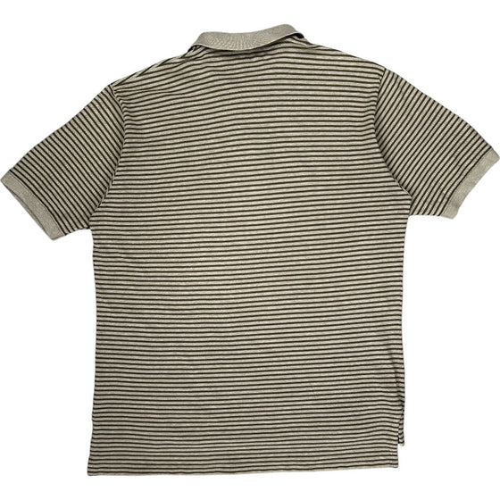 Polo Ralph Lauren Striped Polo Shirt - XL - Beige Cotton