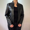 Vintage black Monks Leather Jacket - womens medium