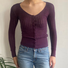  Vintage purple Kuxo Cardigan - womens small