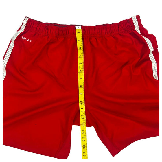 Nike DRI-FIT Athletic Shorts - Medium - Red Polyester