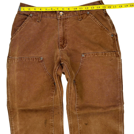 Carhartt Double Knee Carpenter Trousers - 29W 29L - Brown Cotton