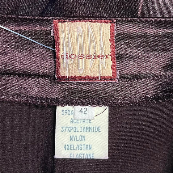 Vintage burgundy Moda Dossier Mini Skirt - womens 26" waist