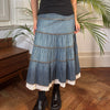 Vintage blue Promod Denim Skirt - womens 28" waist