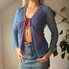 Vintage blue Avant Mesh Top - womens small