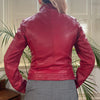 Vintage red Blu Sand Leather Jacket - womens small