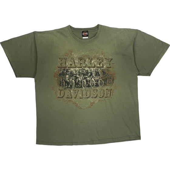 Harley-Davidson Graphic T-Shirt - XX-Large - Green Cotton