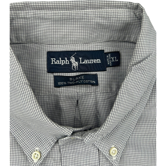 Ralph Lauren Blake Check Shirt - XL - Grey Cotton