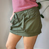 Vintage khaki Pmk Mini Skirt - womens 30" waist