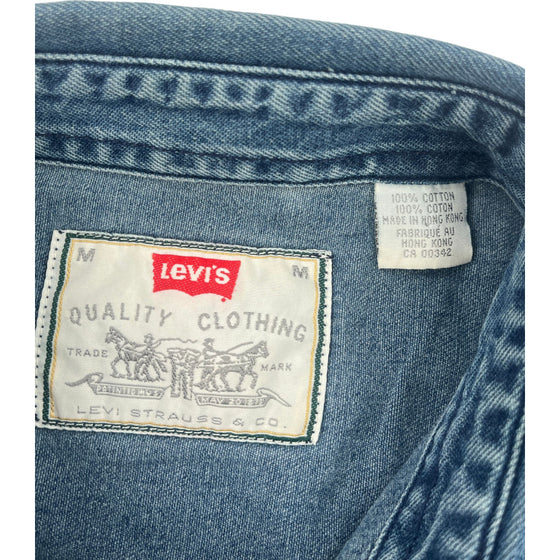 Levis Denim Shirt - Medium - Blue Cotton