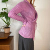 Vintage pink Sisley Cardigan - womens medium