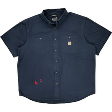  Carhartt TW3555-M Rugged Flex Short Sleeve Shirt - XX-Large - Navy Cotton