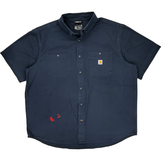 Carhartt TW3555-M Rugged Flex Short Sleeve Shirt - XX-Large - Navy Cotton