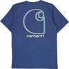 Carhartt Relaxed Fit Graphic T-Shirt - Small - Blue Cotton Blend