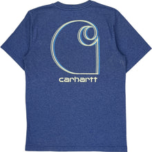  Carhartt Relaxed Fit Graphic T-Shirt - Small - Blue Cotton Blend