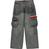 Hip Hop Cavi Cargo Jeans - 30W 28L - Grey Cotton