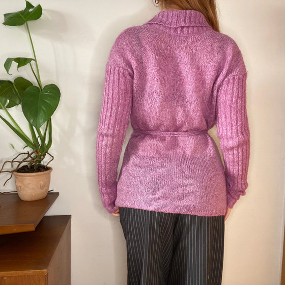 Vintage pink Sisley Cardigan - womens medium