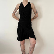  Vintage black Sarah Chole Halterneck Dress - womens x-small