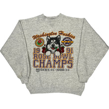  Hanes Washington Huskies Rose Bowl Champs Sweatshirt - Large - Grey Cotton Blend