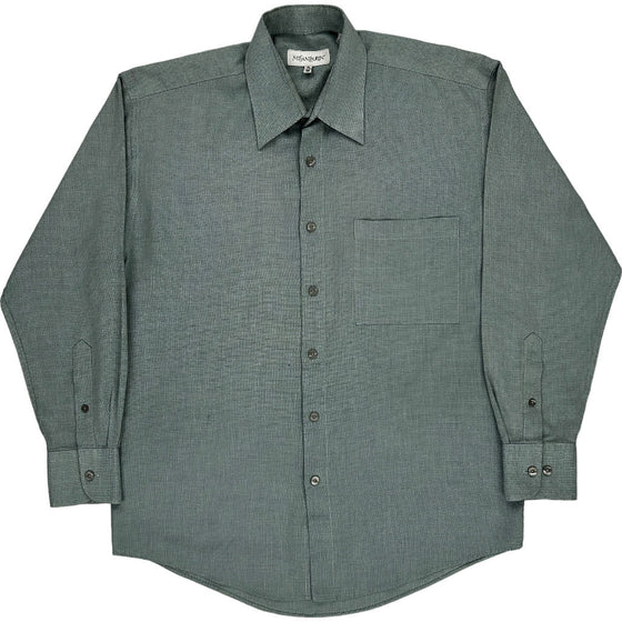 Yves Saint Laurent Classic Shirt - Medium - Green Cotton Polyester