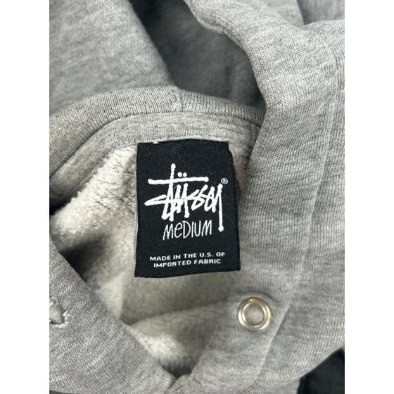 Stussy Hoodie - Medium - Grey Cotton Blend