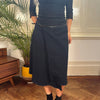 Vintage navy Sisley Midi Skirt - womens 29" waist