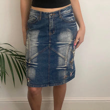  Vintage blue Kiss Miss Denim Skirt - womens 29" waist