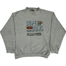  Logo 7 Super Bowl XXX Pittsburgh Steelers Sweatshirt - Large - Grey Cotton Blend