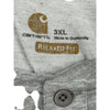 Carhartt Relaxed Fit Henley T-Shirt - 3XL - Grey Cotton Blend