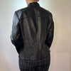 Vintage black Monks Leather Jacket - womens medium