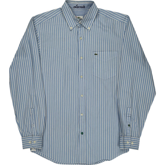 Lacoste Regular Fit Striped Shirt - XS - Blue Cotton