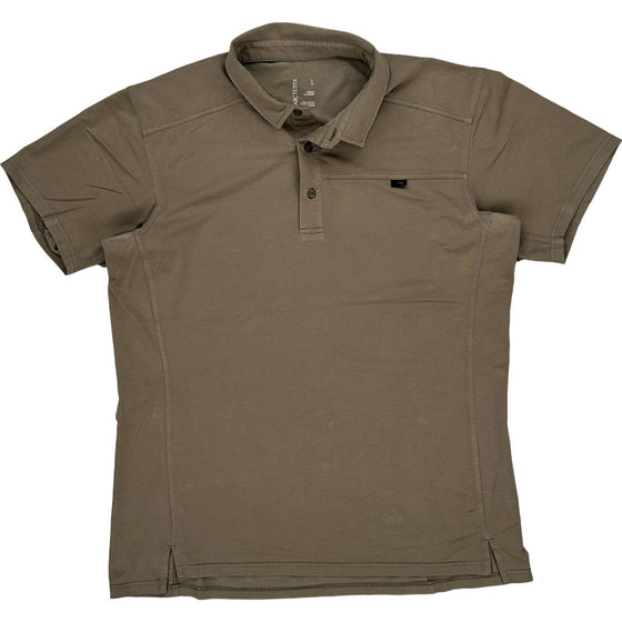 Arcteryx Polo Shirt - Large - Khaki Cotton Blend