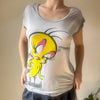 Vintage grey Looney Tunes Iceberg Top - womens medium