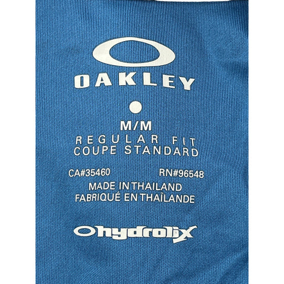 Oakley Hydrolix Polo Shirt - Medium - Blue Polyester